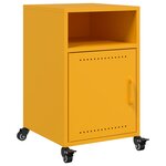 vidaXL Tables de chevet 2 Pièces jaune moutarde 36x39x59 cm acier