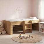 vidaXL Cadre de Lit Élevé pour Enfants 2 Pièces Chêne artisanal