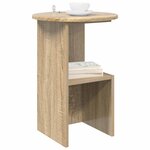 vidaXL Table d'appoint Chêne Sonoma Ø 39 5 x 55 cm Bois d'ingénierie