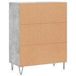 vidaXL Buffet gris béton 69 5x34x90 cm bois d'ingénierie