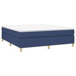 vidaXL Sommier à lattes de lit avec matelas Bleu 180x200 cm Tissu