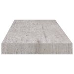 vidaXL Étagères murales flottantes 4 Pièces gris béton 60x23 5x3 8 cm MDF