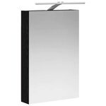 vidaXL Armoire Miroir de Salle de Bain Chêne noir 40 x 10 5 x 60 5 cm