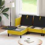 vidaXL Ensemble de meubles pour le salon 6 Pièces Jaune Velours