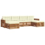 vidaXL Ensembles de canapés avec coussin 6 Pièces Naturel et Crème