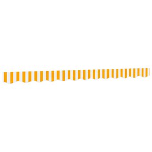 vidaXL Tissu de remplacement de cantonnière d’auvent jaune blanc 3 m
