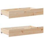 vidaXL Cadre de lit avec tiroirs sans matelas 75x190 cm