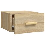 vidaXL Table de chevet murale chêne sonoma 35x35x20 cm