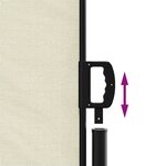 vidaXL Auvent latéral rétractable crème 160x300 cm