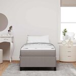 vidaXL Lit à ressorts Taupe  Noir 80 x 200 cm Tissu  Bois Engineered