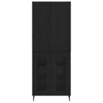 vidaXL Haut Armoire 2 Pièces Chêne artisanal Bois Aggloméré et Verre