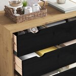 vidaXL Commode OTTA Noir 76 5 x 39 5 x 90 cm Bois de pin massif