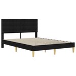 vidaXL Cadre de lit avec matelas Noir 120 x 190 cm Tissu