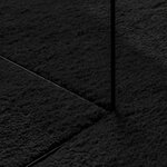 vidaXL Tapis doux à poils moyens et lavable HUARTE Noir 400 x 80 cm