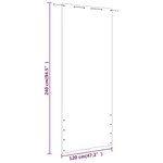 vidaXL Écran de balcon Bleu et blanc 120x240 cm Tissu Oxford