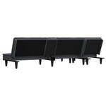 vidaXL Canapé-lit en forme de L gris 255x140x70 cm velours