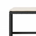 vidaXL Salon de jardin 4 Pièces avec coussins noir résine tressée