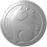 Pièce de monnaie en Argent 1 Dollar g 31.1 (1 oz) Millésime 2025 Cat Breeds EGYPTIAN MAU