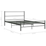 vidaXL Cadre de lit sans matelas gris métal 120x200 cm