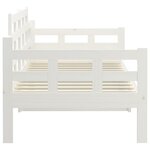 vidaXL Lit de jour sans matelas blanc bois de pin massif 80x200 cm