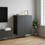 vidaXL Armoire Murale Noir 59 x 31 x 64 cm Bois d'ingénierie