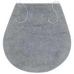 vidaXL Jeu de tapis de salle de bain 3 Pièces Tissu Gris