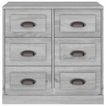 vidaXL Buffet sonoma gris 70x35 5x67 5 cm bois d'ingénierie