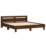 vidaXL Cadre de lit sans matelas chêne marron 200x200 cm