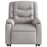 vidaXL Fauteuil inclinable de massage électrique gris nuage tissu