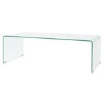 vidaXL Table basse 98x45x30 cm Verre trempé Transparent