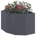 vidaXL Jardinière d'Angle Anthracite 45 x 45 x 35 cm Acier
