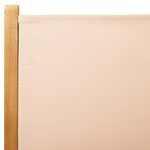 vidaXL Ensemble à manger de jardin 7 Pièces beige tissu et bois massif