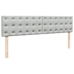 vidaXL Cadre de lit ottoman avec matelas gris clair 200x200 cm velours