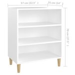 vidaXL Buffet blanc 57x35x70 cm bois d’ingénierie