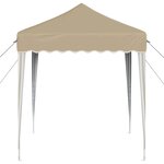 vidaXL Tente de fête pop-up 195 x 195 x 245 cm Crème Tissu Oxford