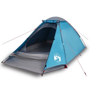 vidaXL Tente de camping à dôme 4 personnes bleu imperméable