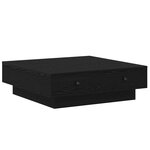 vidaXL Table Basse Bois Noir Bois d'ingénierie 90 x 90 x 28 cm