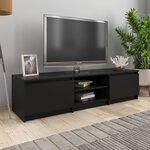 vidaXL Meuble TV Noir 140x40x35 5 cm Aggloméré