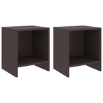 vidaXL Tables de chevet 2 Pièces Marron foncé 35x30x40 cm Bois de pin