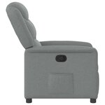 vidaXL Fauteuil inclinable Gris clair Tissu