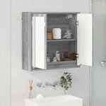 vidaXL Armoire Miroir de Salle de Bain Gris Sonoma 60 x 20 x 60 cm
