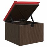 vidaXL Ensemble de canapé de jardin 8 Pièces Marron Poly rotin