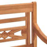 vidaXL Chaises Batavia lot de 2 avec coussins gris foncé Bois de teck
