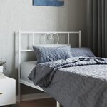 vidaXL Tête de lit métal blanc 100 cm