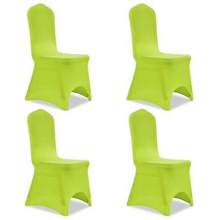 vidaXL Housse de chaise extensible 4 Pièces vert