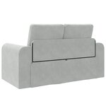 vidaXL Canapé-Lit Gris clair 148 x 71 x 83 cm Velours
