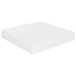 vidaXL Étagère murale flottante 2 Pièces Blanc brillant 23x23 5x3 8cm MDF