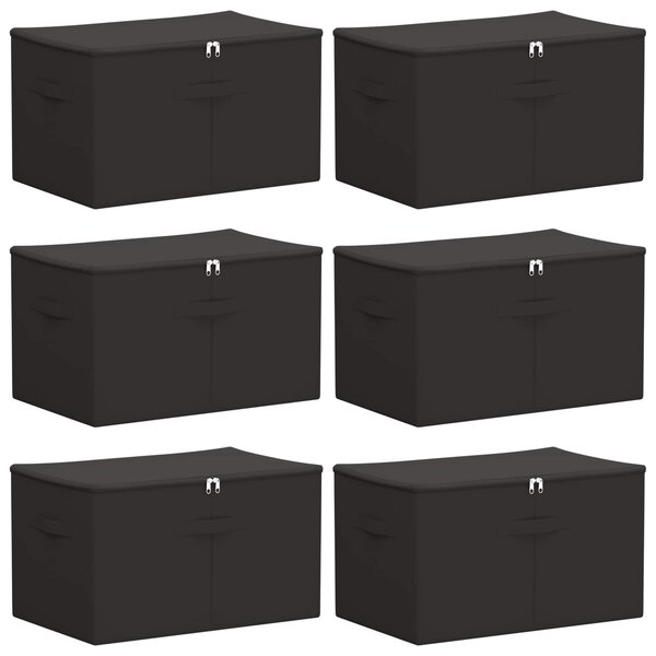 vidaXL Boîte de rangement 6 Pièces Anthracite 55 x 35 x 32 cm