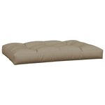 vidaXL Coussins de palette lot de 3 taupe tissu