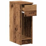 vidaXL Tables de chevet avec tiroir 2 Pièces vieux bois 20x36x60 cm